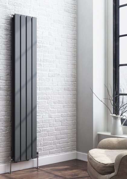 flat dobbelt vertikal antracit