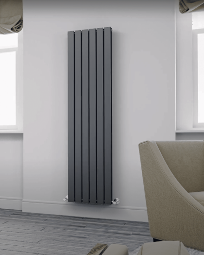 Flat Vertikal Dobbelt Radiator Antracit