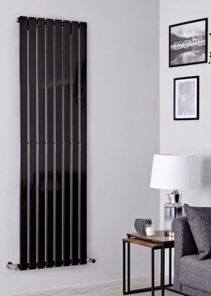 Flat Vertikal Single Radiator Sort