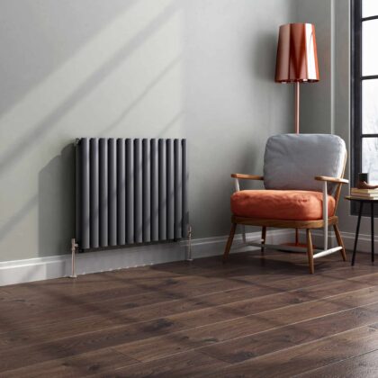 Neva Horisontal Dobbelt Radiator Antracit
