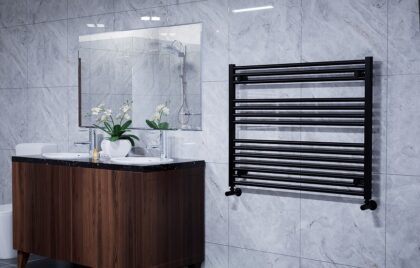 Titan Håndklædetørrer 1000x800 Sort