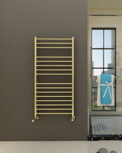 Luxor håndklædetørrer 400x1200 børstet messing