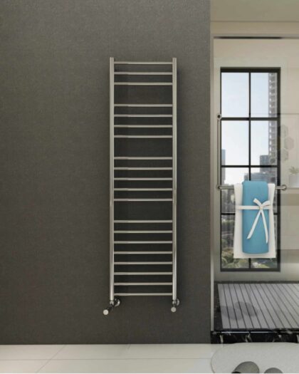 Luxor håndklædetørrer 350x1500 børstet rustfrit stål